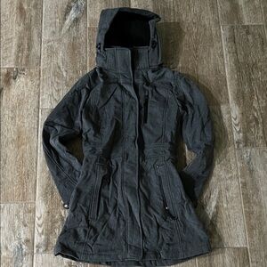 Cb sport women's Charcoal Utility Jacket with Hood Sz S -NEW
